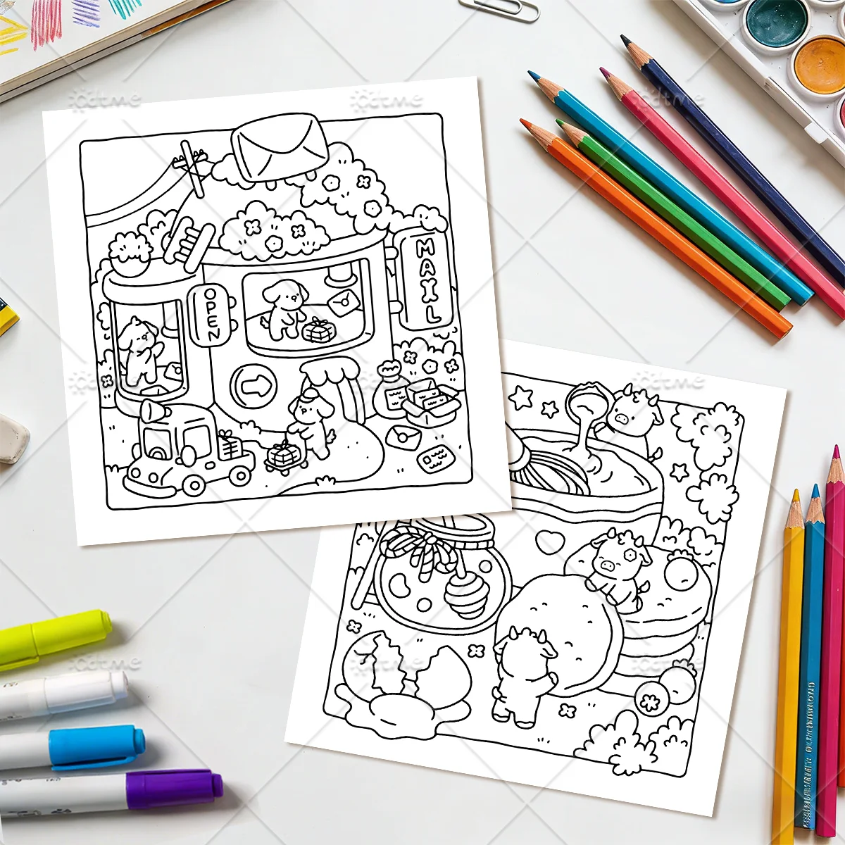 WARM NESTS Malbuch mit einfachen Mustern für Erwachsene, niedliches Zeichenbuch, perfektes Geschenk für Party und Geburtstag ﻿ – Detail 8