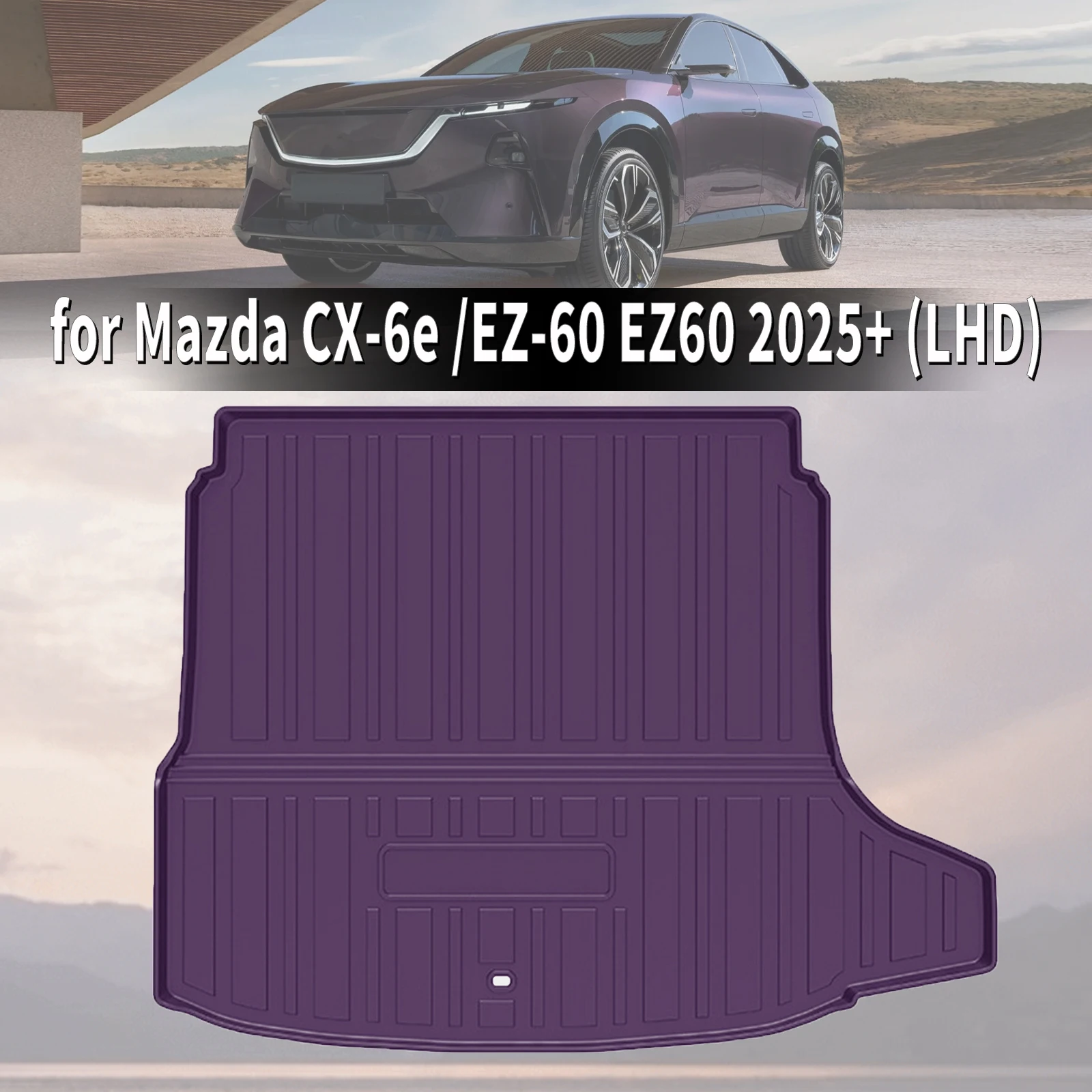 

for Mazda CX-6e CX6e EZ-60 EZ60 2025-2027 Custom Fit TPE Car Trunk Mats Quick Clean Non-Slip Bottom All Season Use Accessories