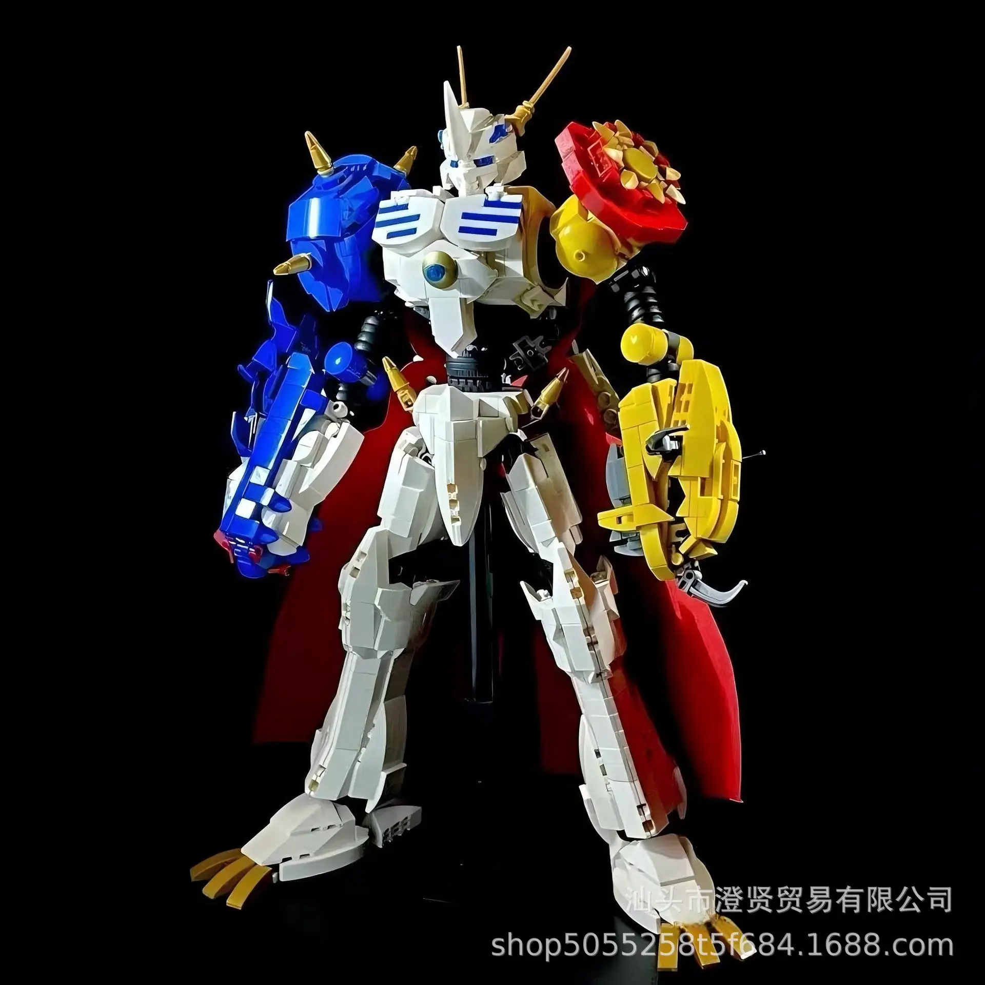 Omegamon Digimon أوميغا الوحش روبوت لغز التجمع نموذج اللبنات لعبة هدية الصبي هواية جمع عيد الميلاد هدية عيد ميلاد