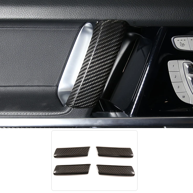 Carbon Fiber Car Interior Door Armrest Handle Cover Trims for Mercedes Benz G Class W463 2019 2020 2021 2022 2023 Protect Kit