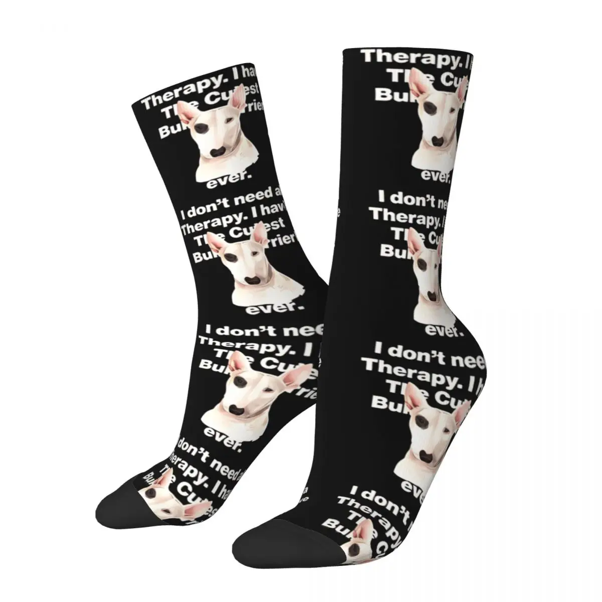 

I Dont Need Therapy The Bull Terrier Animal Unisex Winter Socks Cycling Happy Socks Street Style Crazy Sock