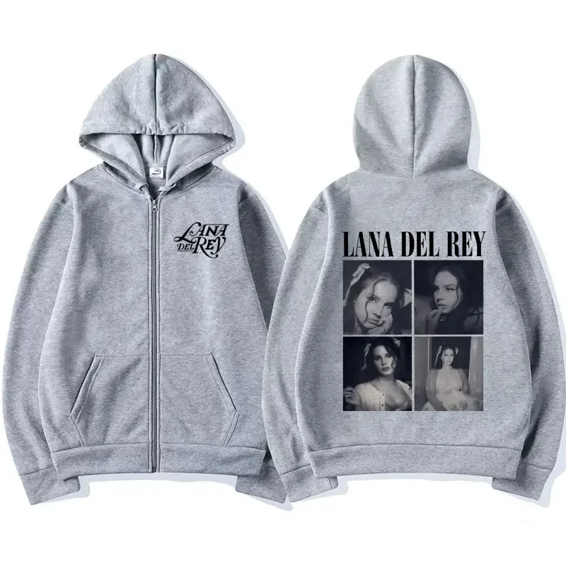 Retro Lana Del Rey Zip Up Hoodie Ultraviolence New Music Album Sweatshirt Men Women Hip Hop Style Oversized Zipper Jacket Hooded