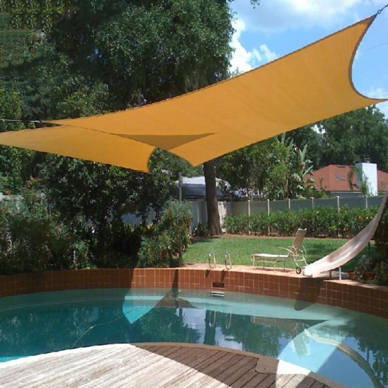 

Outdoor Sunshade Canopy Triangular Sunshade Sail Swimming Pool Canopy Camping Sunshade UV Protection Gazebo Fabric Courtyard