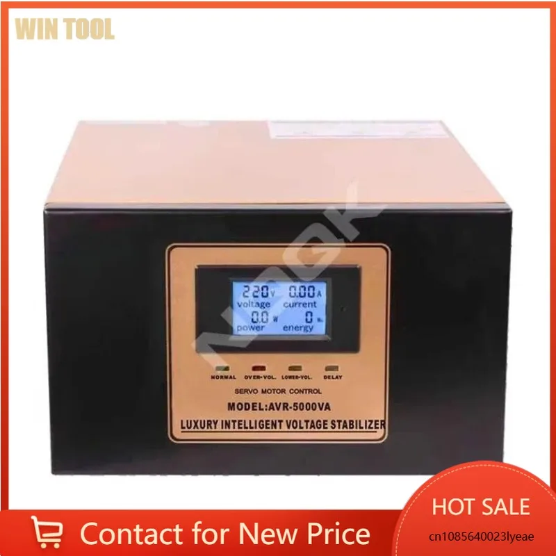 Nqqkelc 5KW 5KVA 5000W Single Phase Servo AVR Ac Voltage Regulator Stable 5000W Voltage Stabilizer for PC Computer