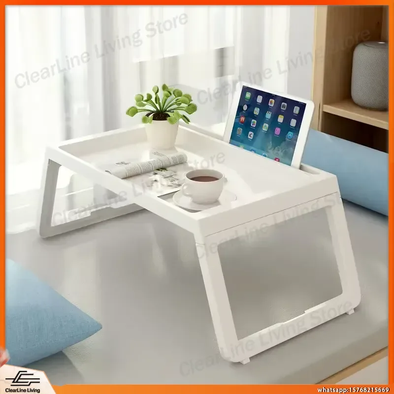 Durable Folding Laptop Desk for Bed Dorm Room Small Space Multi Functional Adjustable Height Study Table Student Desk Lazy