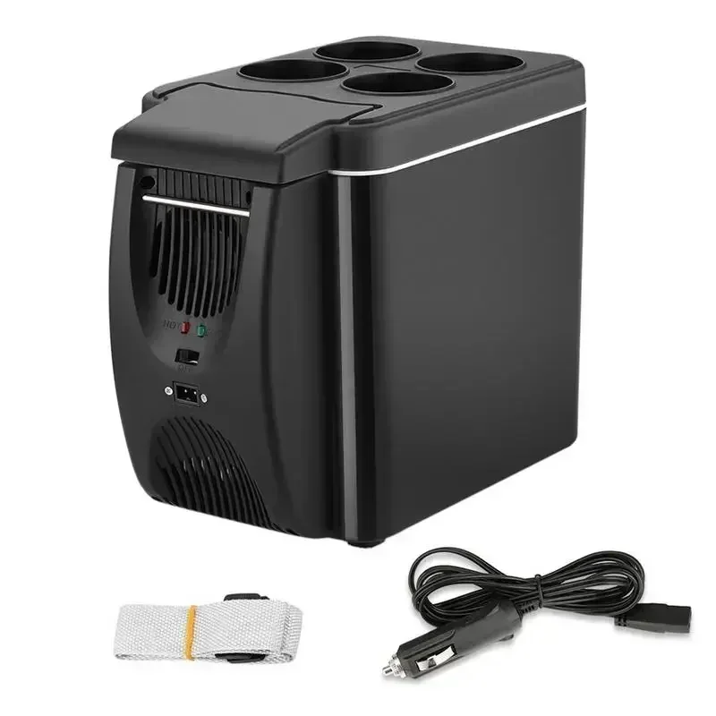 6L Auto Koelkast Minikoelkast Voor Auto En Thuisgebruik Studentenhuis Vrachtwagen Koud En Warm Dubbel Gebruiksgebied Geïsoleerde Koelbox 12V