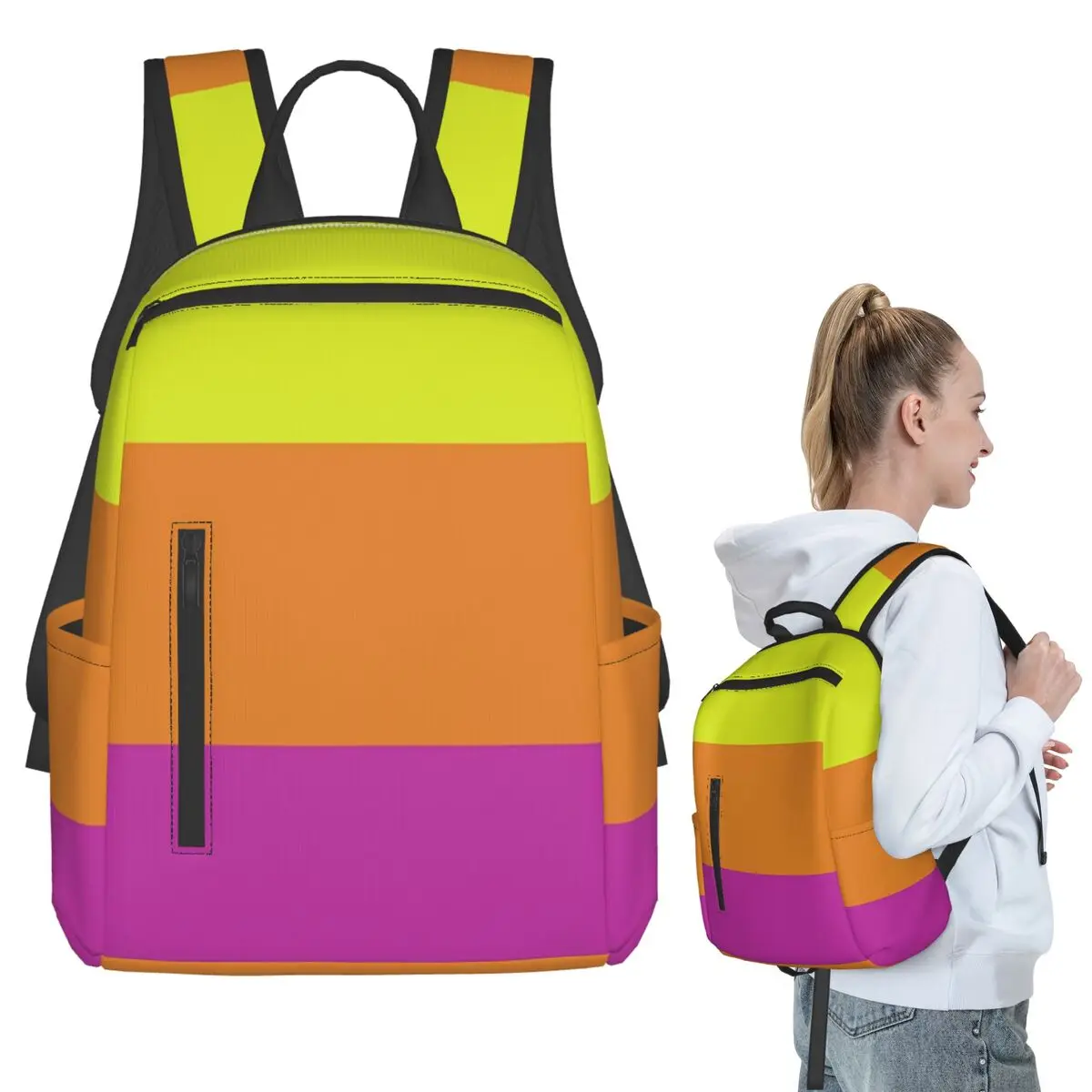 

Fiesta Ribbons Backpack Student BookBag Children School Bag Laptop Shoulder Bags Men Women