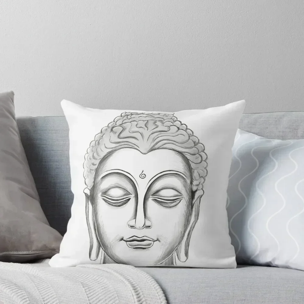 

Buddha - White Throw Pillow Sofa Cushion Cover Christmas Pillows Custom Cushion Photo pillow