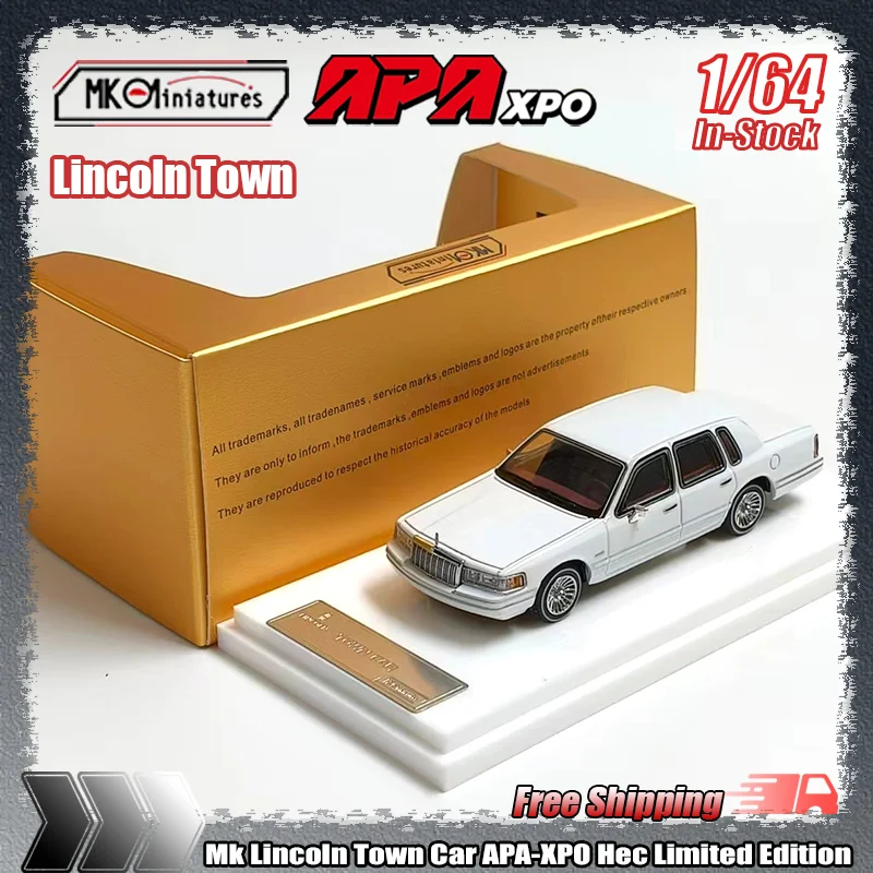 

Новинка в наличии Mk 1:64 Lincoln Town Car Hec, ограниченная серия, имитация сплава, мелкомасштабная литая под давлением модель, игрушка на заказ, декоративные подарки