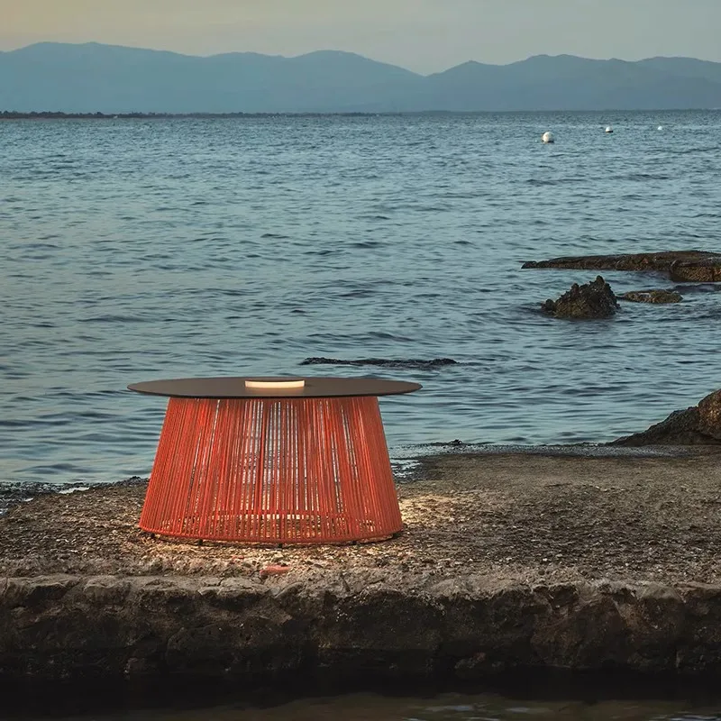 شحن بالطاقة الشمسية IP65 مقاوم للماء مصباح أرضي للتخزين فندق فيلا المناظر الطبيعية في الهواء الطلق مصباح حديقة أضواء طاولة القهوة مقاومة للماء #6