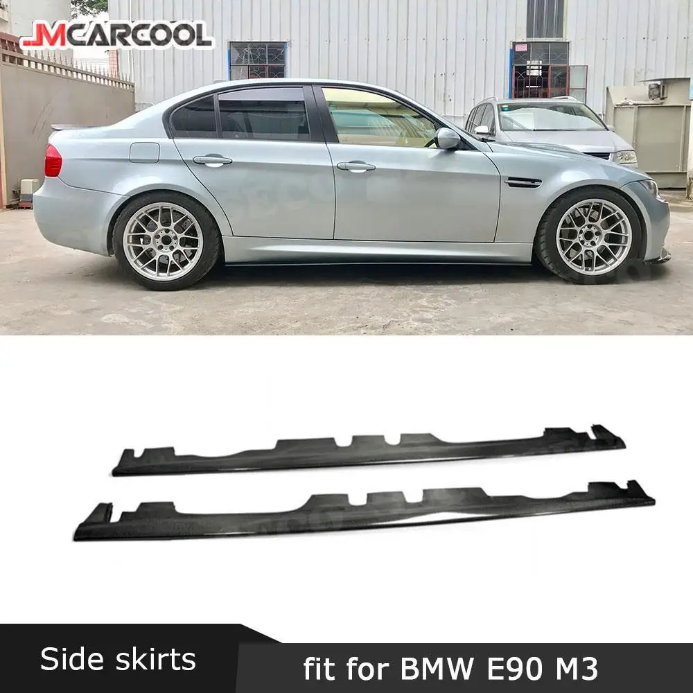 

JMCARCOOL Carbon Fiber Side Skirts Apron Splitters for BMW 3 Series E90 E92 E93 M3 2008-2013 Bumper Guard Car Styling