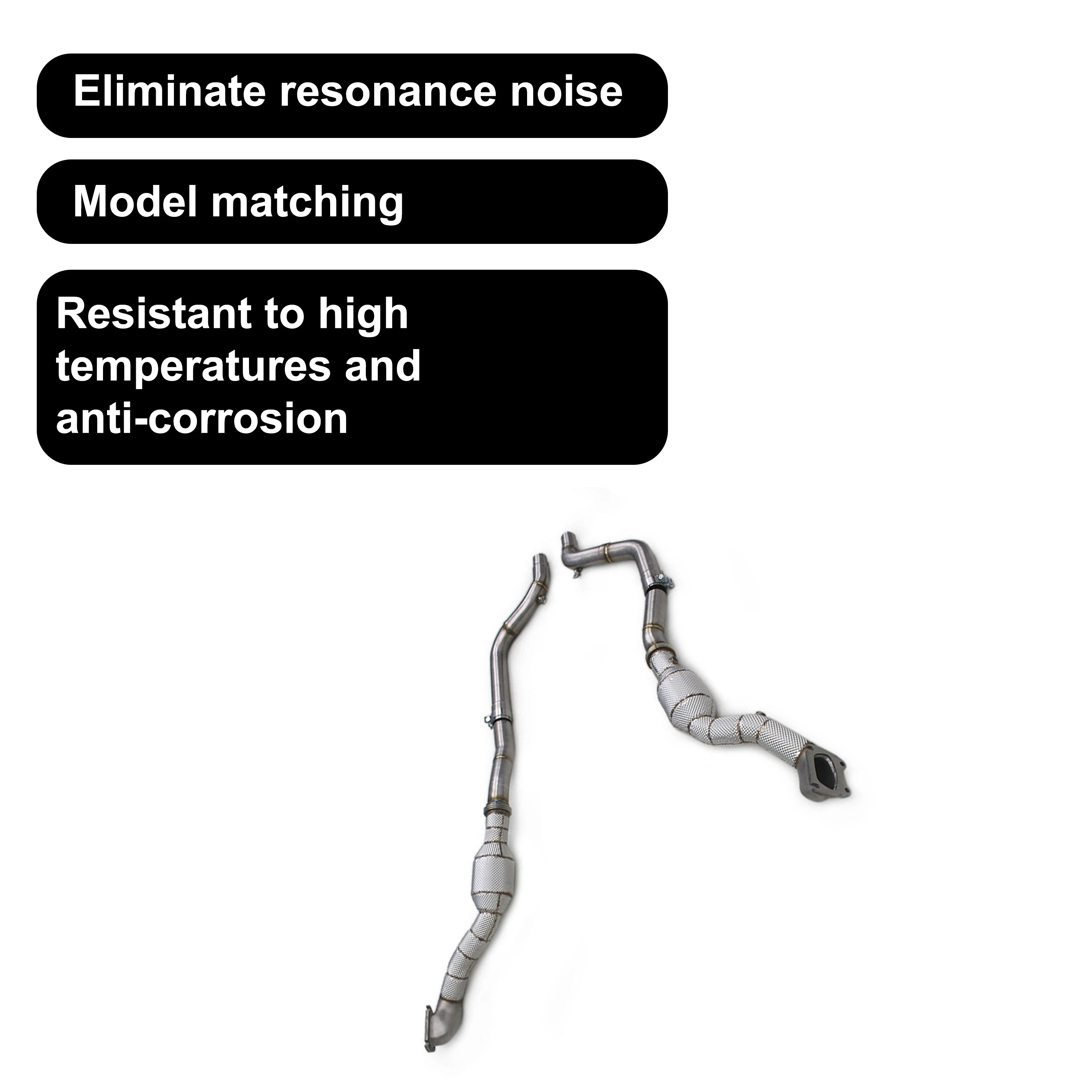 ACE Hochleistungs-Sport-Downpipe für Dodge Challenger 3.6 V6 2015-2023 Edelstahl-Qualitäts-Auspuffrohr mit Wärmeschutz – Detail 7