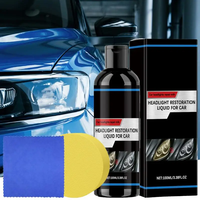 Car Headlight Restoration Polishing Liquid Headlamp Scratch Remover Repair Clean Paste Remove Oxidation Headlight Polish Liquid