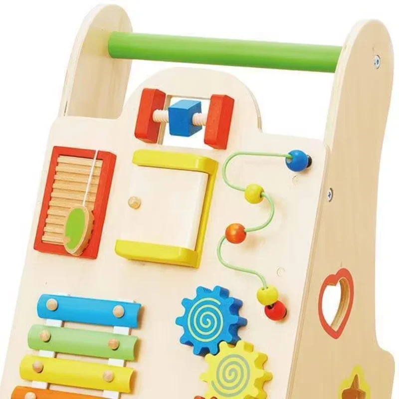 New trending colorful Baby Learning Walker Multi Functional baby toys wooden educational Wholesale early educational Montessori