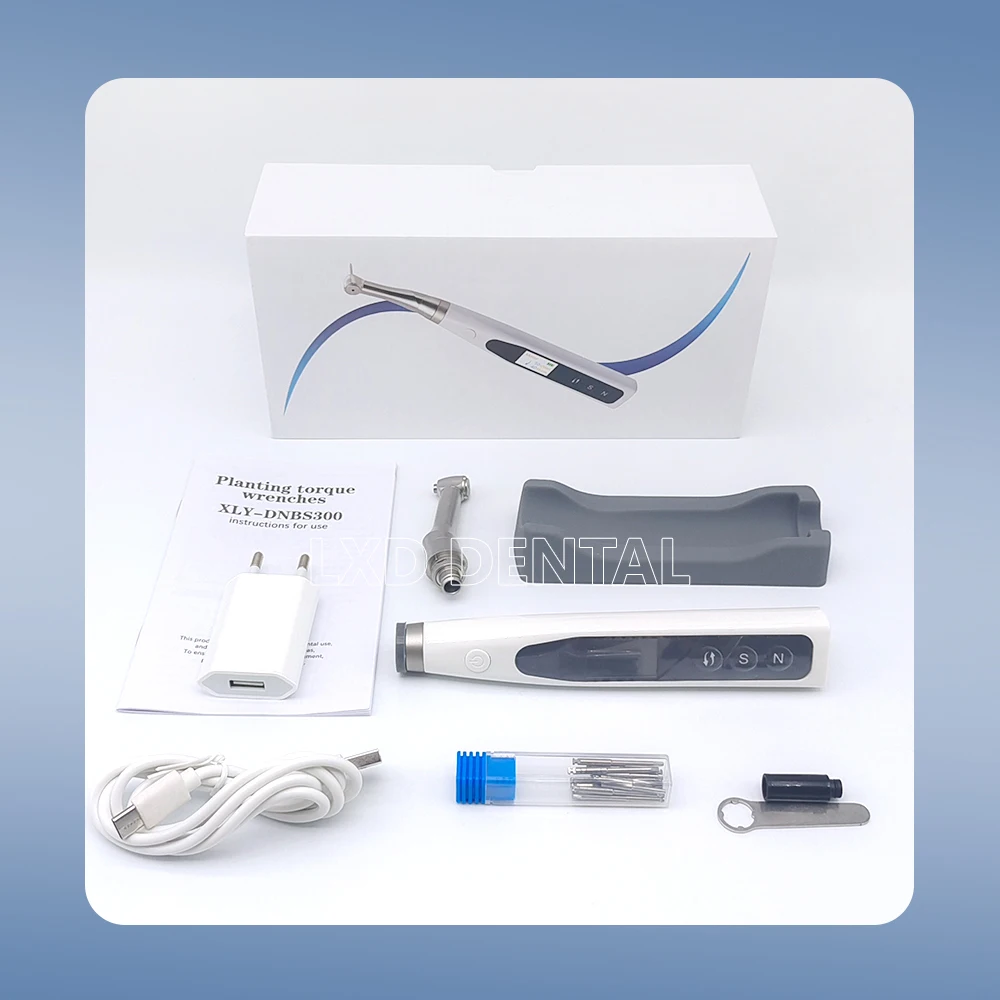 Dental Implant Electric Torque Wrench Universal Screwdriver with 16PCS Screw for Implantation Dentistry Repair Tool