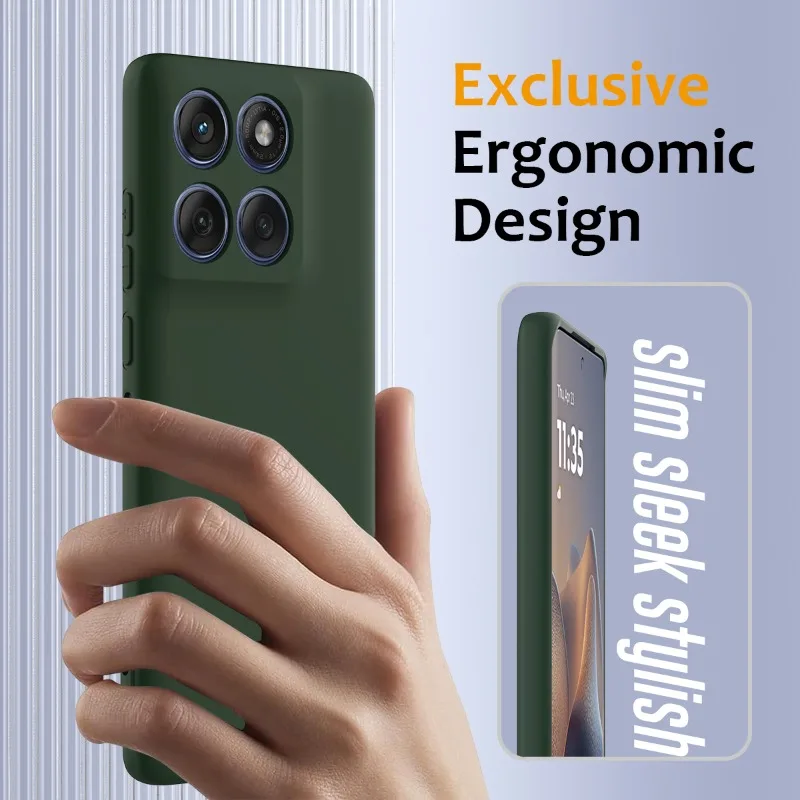 حافظة سيليكون سائل غير لامع لهاتف موتورولا إيدج 70 edge70 مغناطيسية لغطاء ممتص الصدمات للشحن اللاسلكي Magsafe لهاتف موتو X70 Air #4