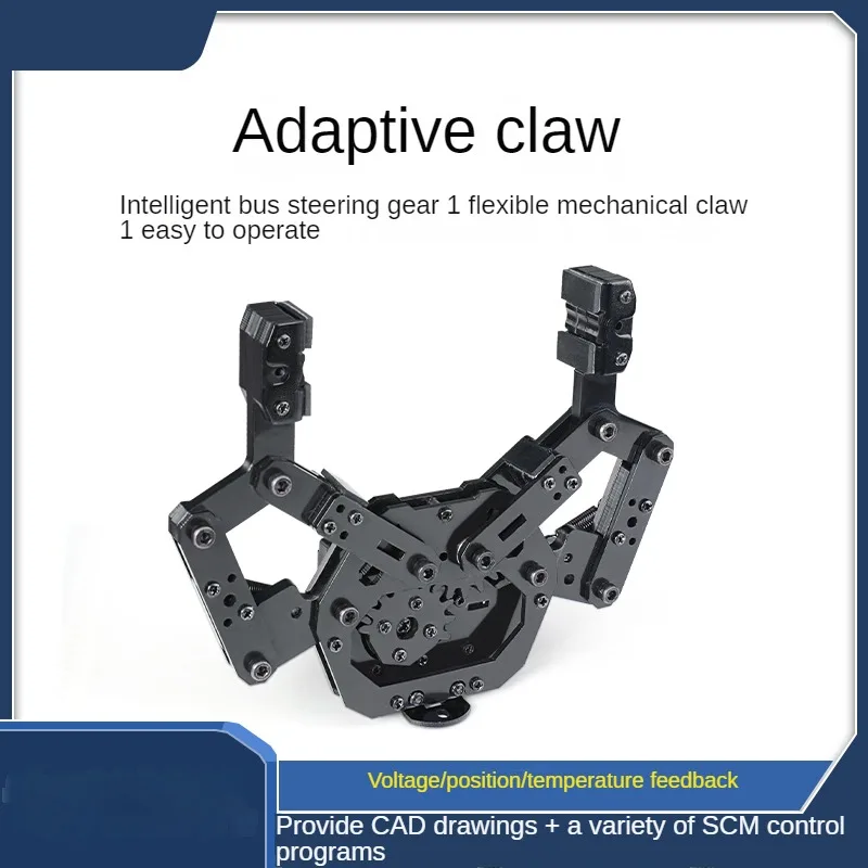 

Adaptive Manipulator Claw 82mm Opening 1Kg Load Flexible Servo Gripper FOR Manipulator Robot Arm DIY Kit Drone Servo Accessories