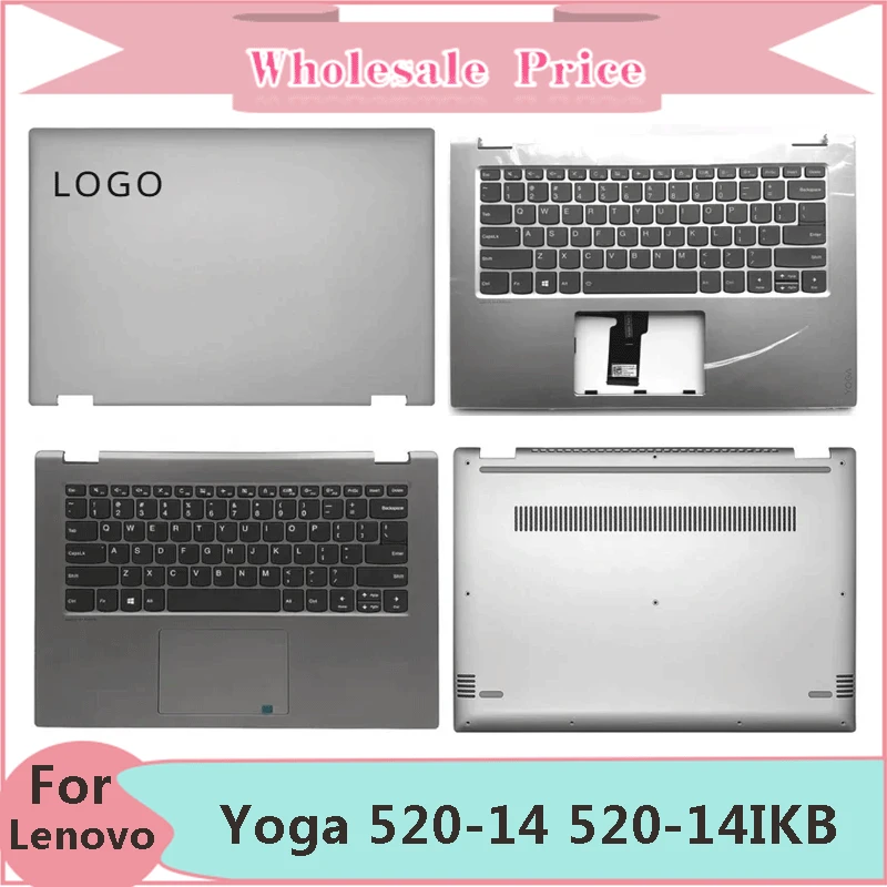 

New For Lenovo Yoga 520-14 520-14IKB FLEX5-1470 Laptop LCD Back Cover Front Bezel Upper Palmrest Bottom Base Case Keyboard Hinge