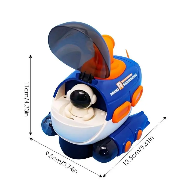 Aeronave de brinquedo carro simulação modelo submarino com luz música astronauta design barco mergulho brinquedos para crianças avião brinquedos