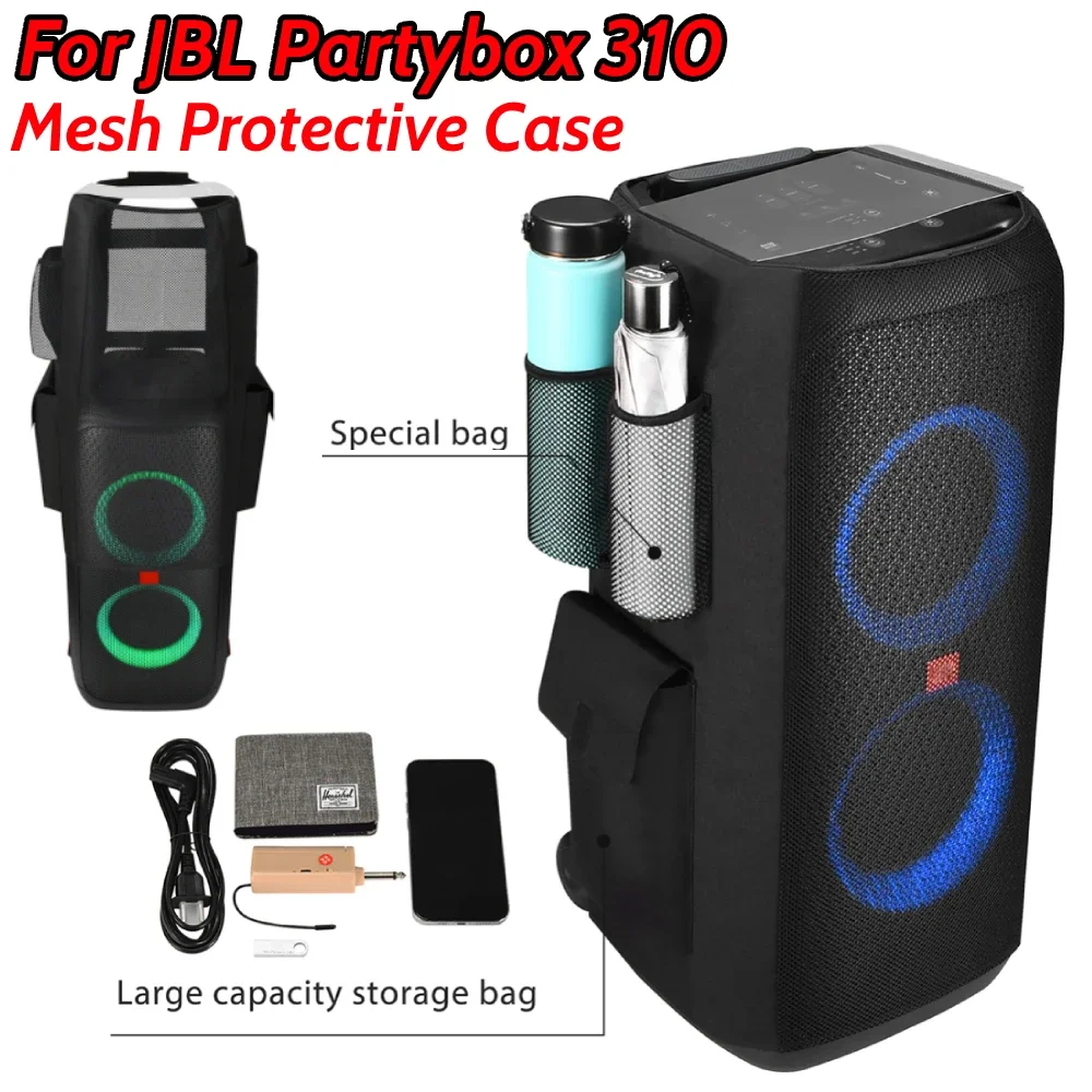 Sacs de transport en maille pour JBL Partybox 310, sacs de Protection pour haut-parleurs de grande capacit�, sacs de rangement multifonctionnels respirants pour haut-parleurs