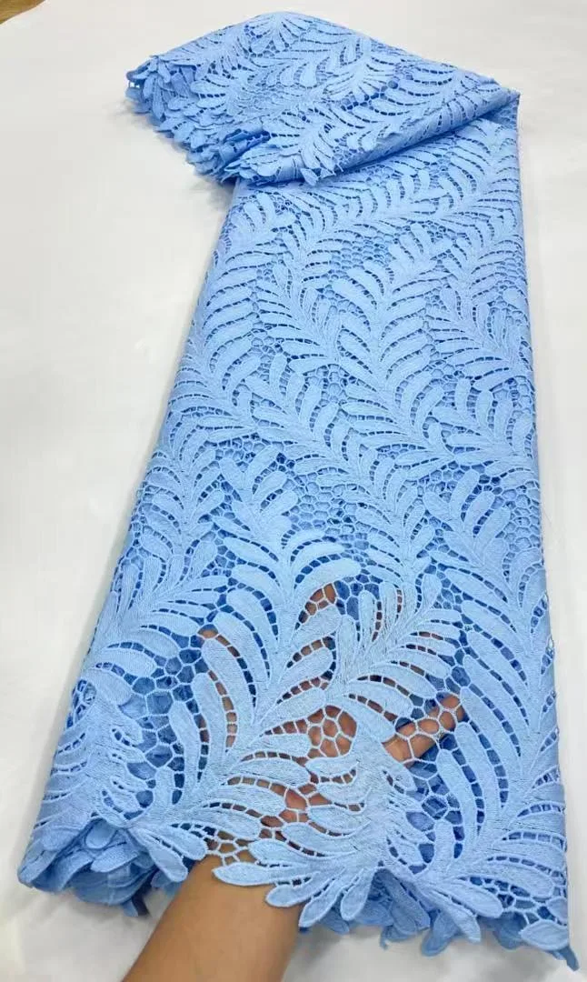 

African Lace Fabric 2025 High Quality Swiss Voile Lace Dubai Nigerian Guipure Lace Fabrics for Wedding Party Dress NCW5899