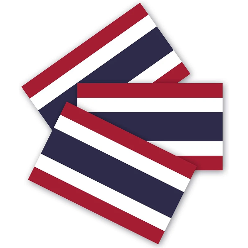 Thailand Flag Bumper Stickers 3 Pieces Are Made of Durable Waterproof Material, Car/truck Ship/MacBook/laptop Auto Decoration