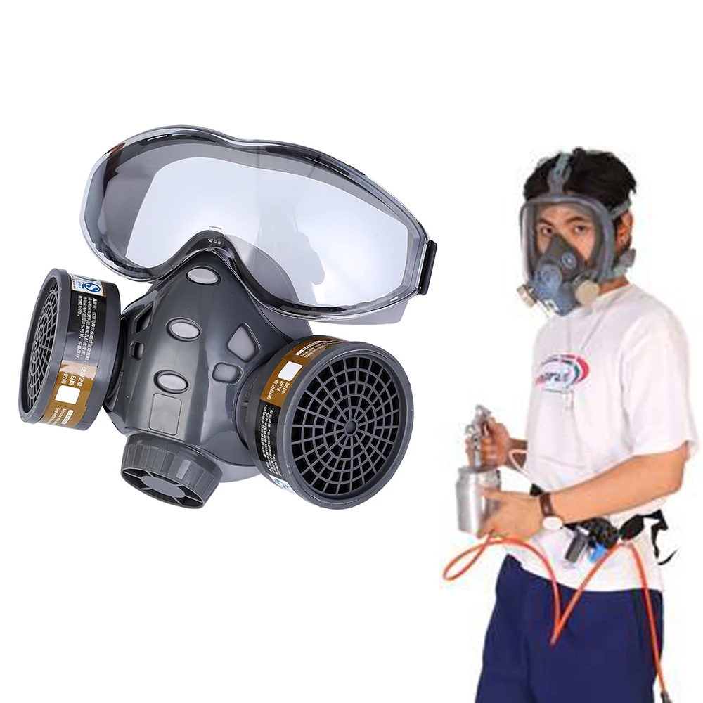 

Spray painted gas mask Pesticide spraying gas mask Dust mask Dust prevention during construction at home decoration sites