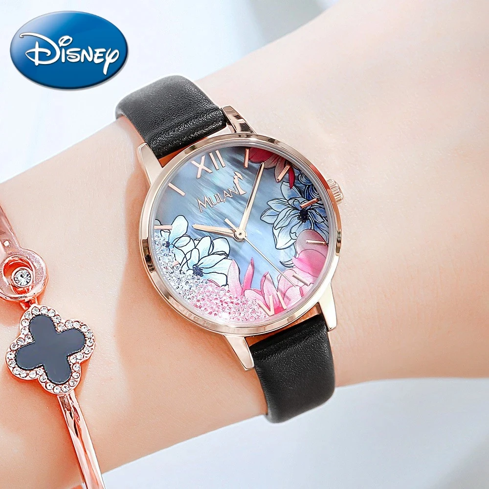 Pahlawan Disney Mulan Ball 30mm jam tangan kuarsa siswa Retro Dial tahan air hadiah untuk anak-anak