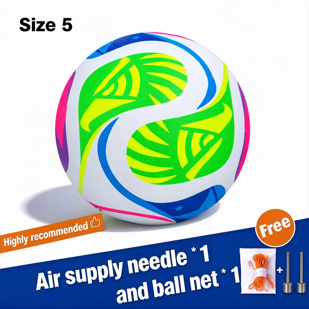 2026 High Quality Soccer Ball Official Size 5 PU Material Seamless Wear Resistant Match Training Football Futbol Voetbal Bola