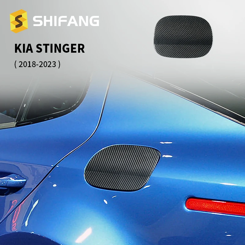 

Real Hard Carbon Fiber Petrol Cap Trim Sticker For KIA Stinger 2018-2023 2022 2021 2020 2019 Scratch-Resistant Upscale No-fading