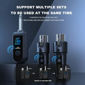 Bomge uhf xlr adapter Wireless microphone system Receiver Receiver System for Dynamic Microphone Guitar Audio Mixer System PA 8 Main Sales Wireless Return - №6