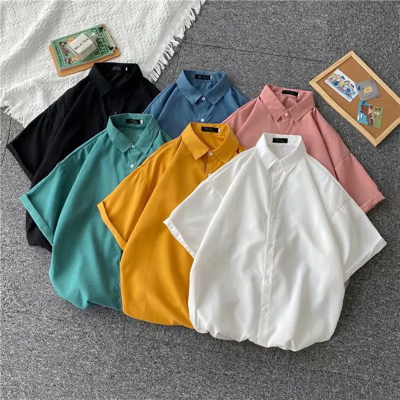 

Летняя мужская повседневная свободная футболка-поло из тонкого полиэфирного волокна, модная городская, подходит для молодежи