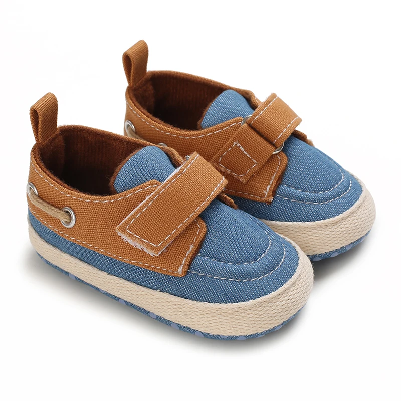 Prewalker recém-nascido meninas e meninos sapatos casuais lona não deslizamento sola macia infantil primeiro walker 0-18m baptismo