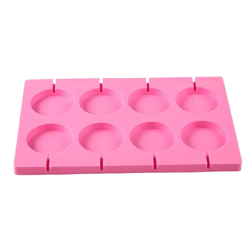 

8-Cavity Round Silicone Lollipop Candy Mold Homemade Kids Cake Chocolate Cookies Decorating Tools Mould Baking Pastry