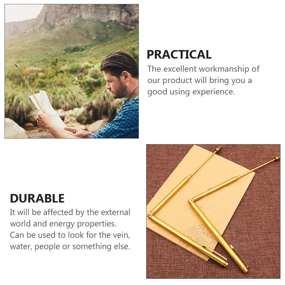 1 قطعة قضيب التغطيس النحاسي قابل للسحب نمط القلم سوبر مرنة أداة قياس العرافة لصيد الكنز التغطيس المحمولة #5