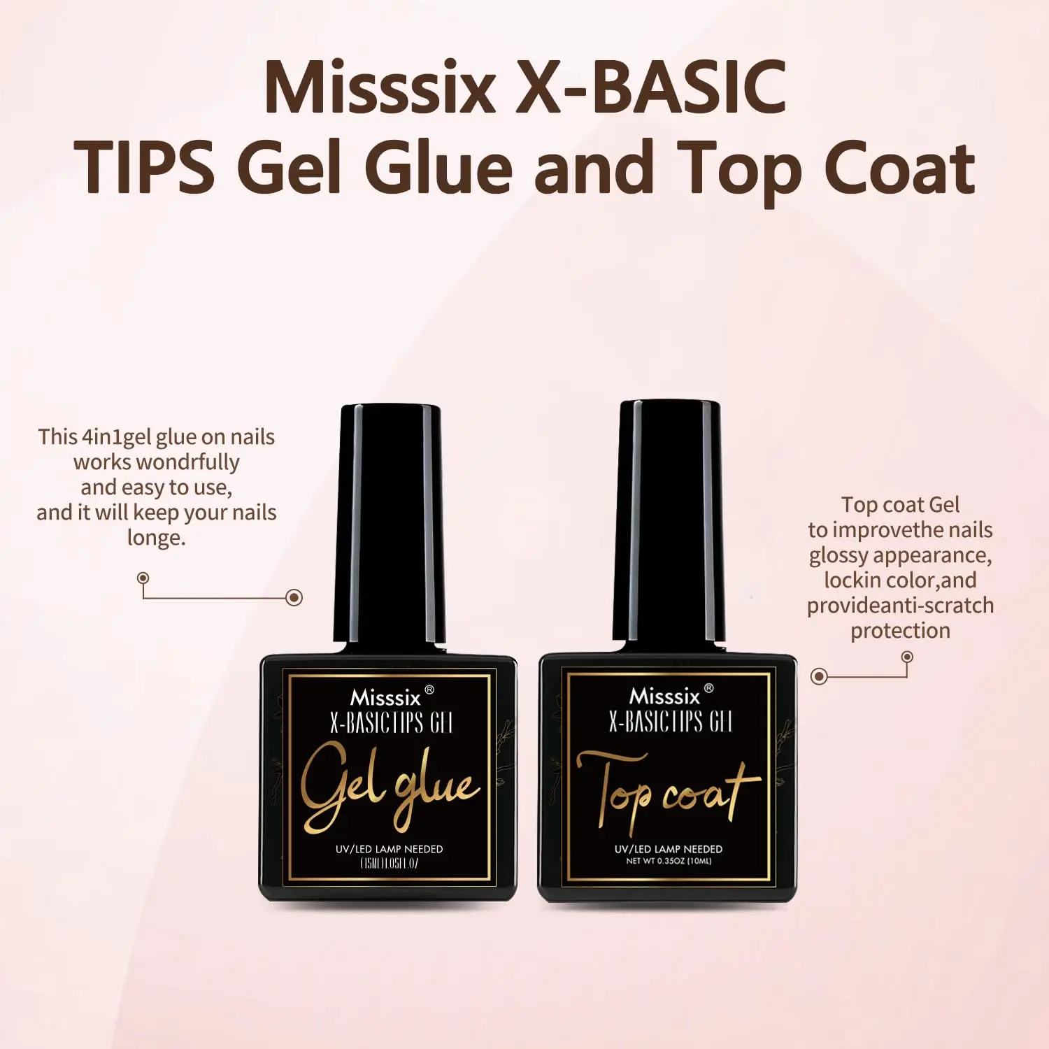 600 قطعة من أطراف الأظافر الجل الفرنسية المربعة القصيرة، مجموعة أدوات يدوية 20 لونًا مع مصباح الأشعة فوق البنفسجية، معطف علوي وغراء لفن الأظافر