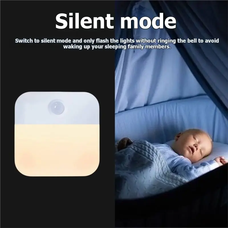 ABFU-Sensor Light Doorbell Remote Control Doorbell Wireless Doorbell DC Doorbell Sensor Doorbell For Home