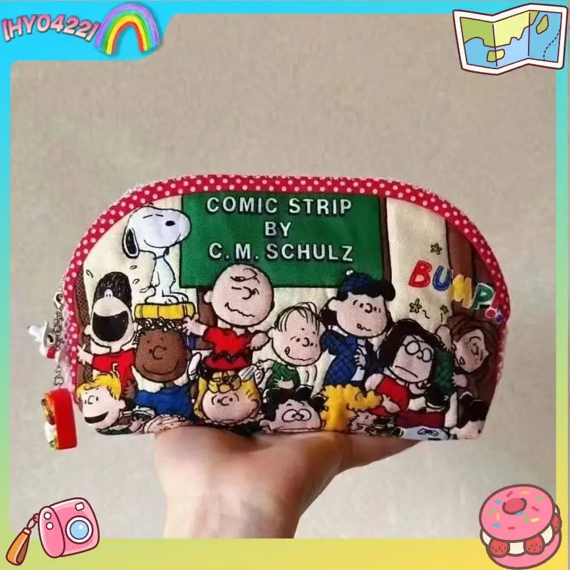 Estojo de Lápis Fofo Snoop Y Cartoon, Bolsa de Cosméticos 18*8cm, Bolsa de Armazenamento Fashion, Carteira Portátil para Estudantes, Uso Diário na Escola e Escritório