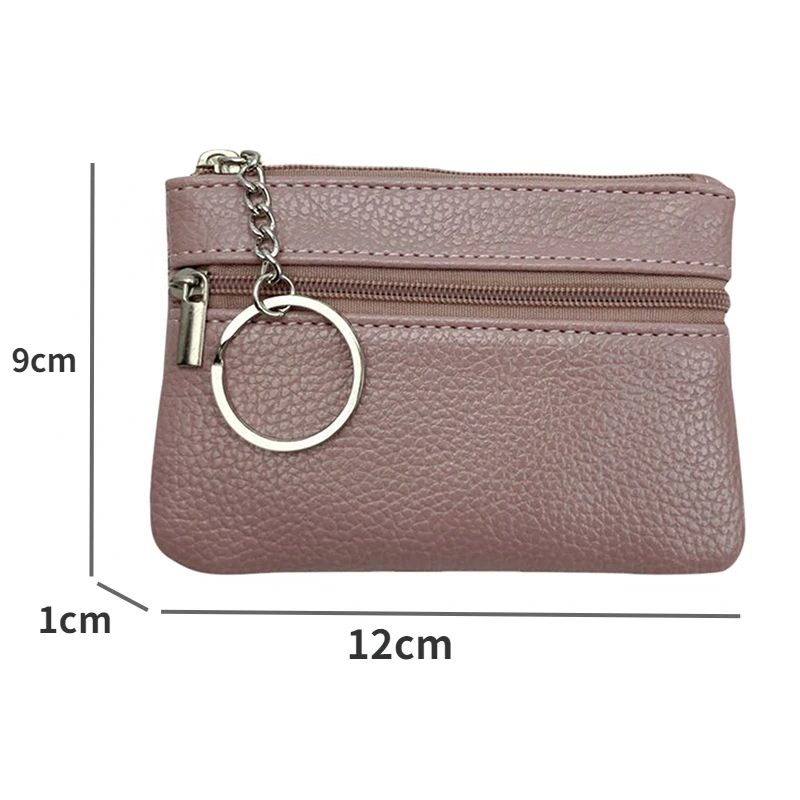 PU Leather Coin Purses Women\'s Small Change Money Bags Pocket Wallets Key Holder Case Mini Functional Pouch Zipper Card Wallet