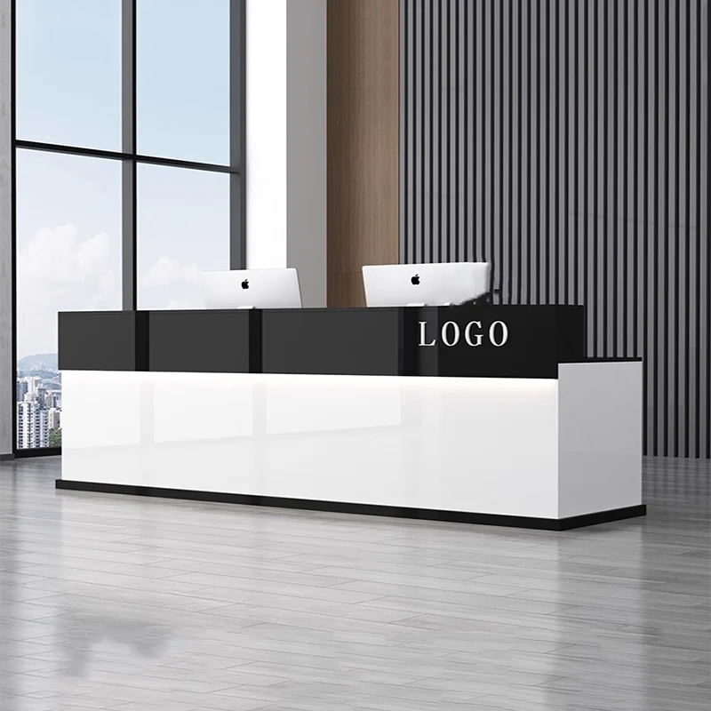 

Storage Luxury Reception Desk Counter Hair Salon Cashier Simple Modern Reception Desk Counter Decorations Office Salon Furniture