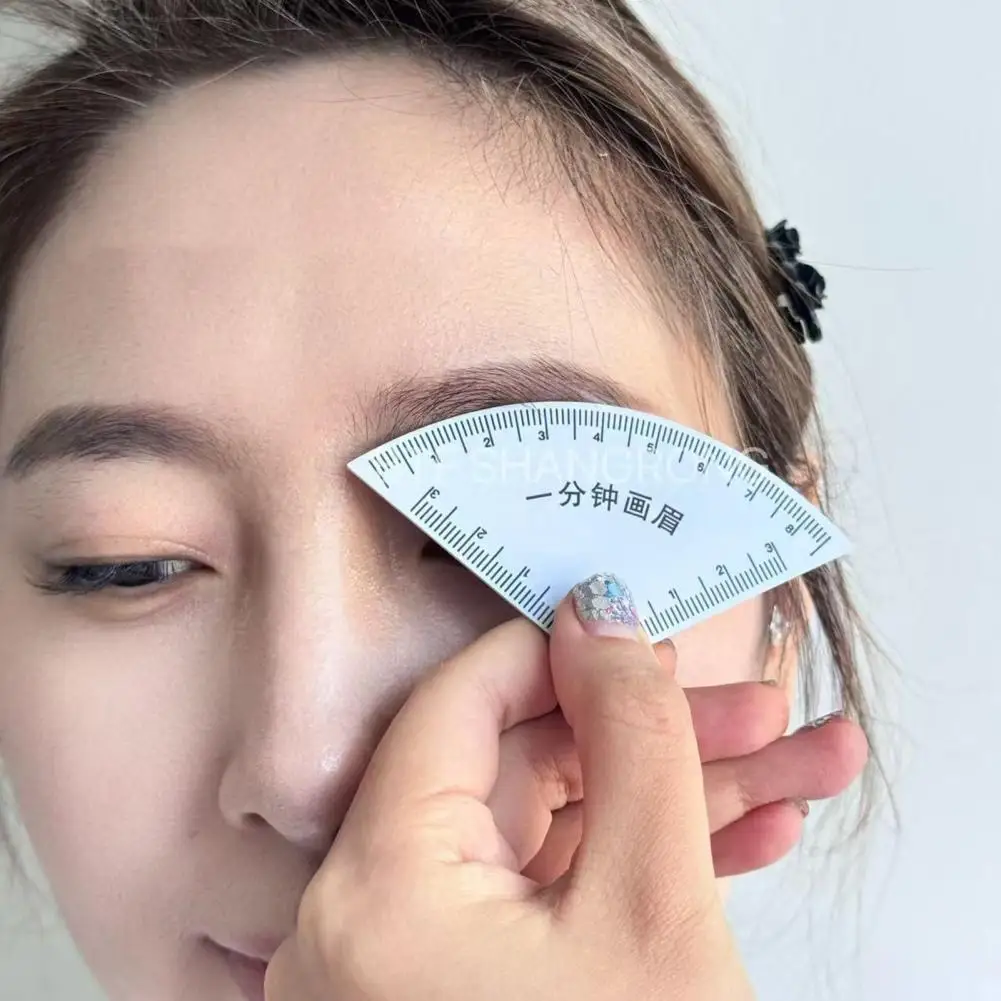 Régua de sobrancelha de desenho rápido, conjunto de ferramentas de modelagem de mapeamento de microblading para design rápido de sobrancelha, guia de desenho de maquiagem permanente para sobrancelha