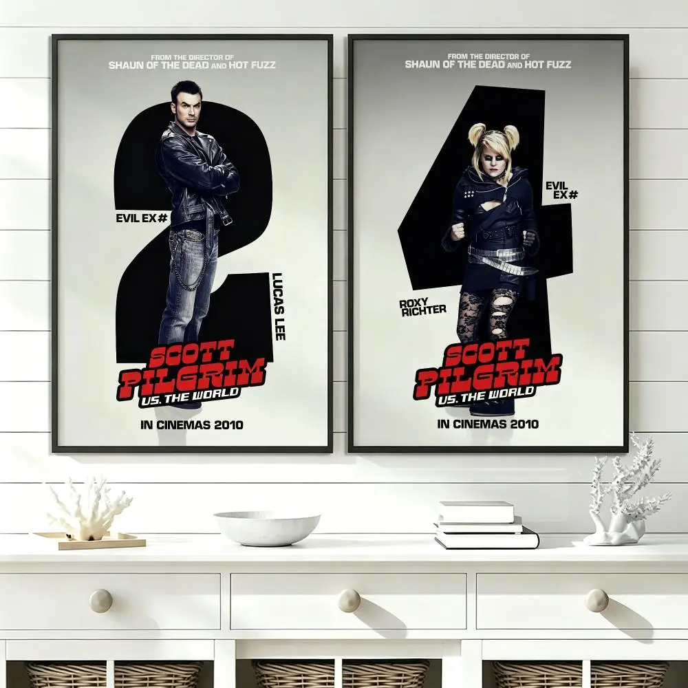 movie Scott Pilgrim vs. the World Poster HD Trendy SelfAdhesive Wall Art Print For Living Room Bedroom Dorm Office Home Gift