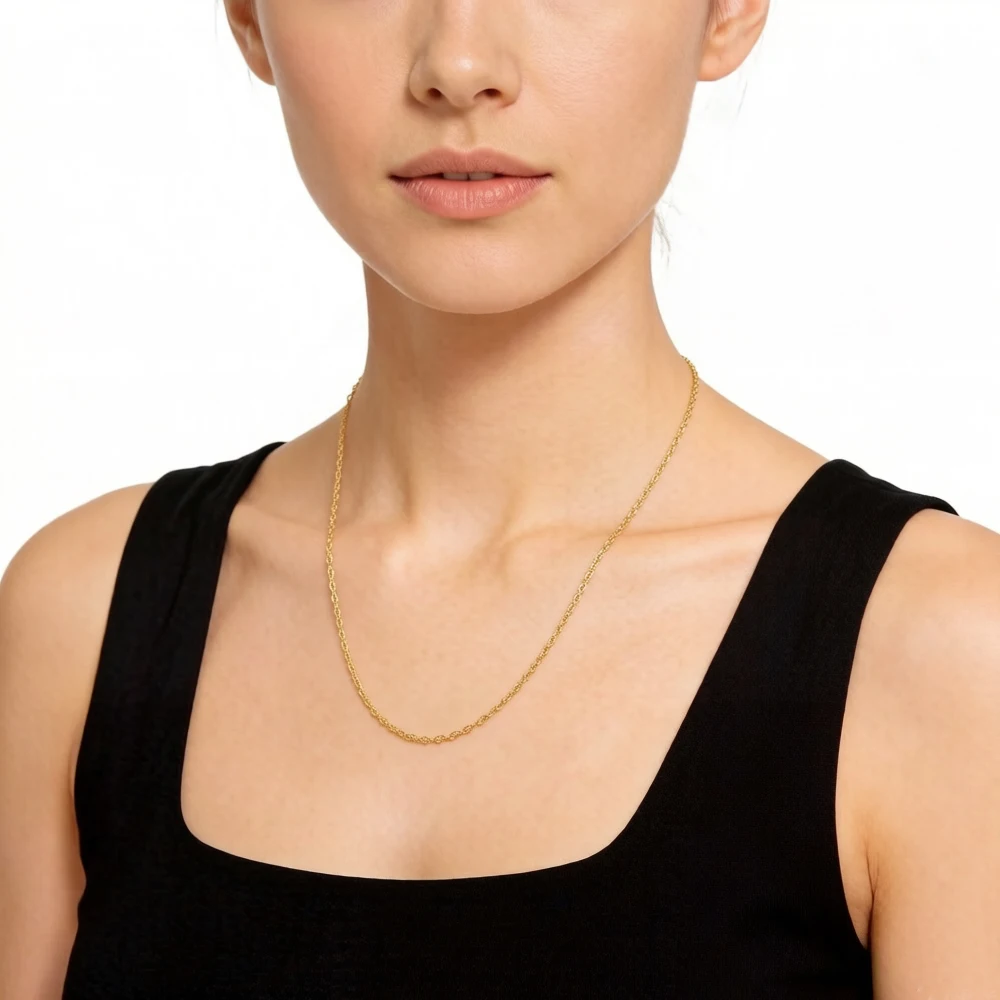 Round Belcher Chain Necklace Brand New Strand Fashion Jewelry Europe Style Gold  Bijoux Gift For Men Women