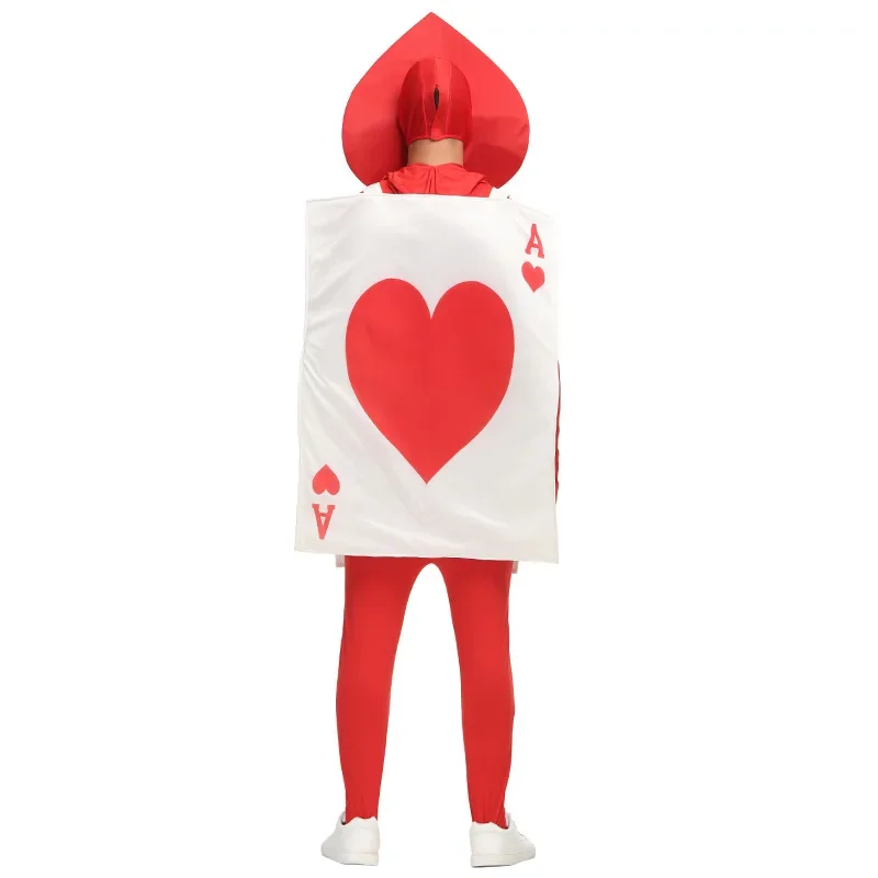 Halloween Playing Cards Heart Costume Adult\'s Day Alice in Wonderland Stage Performance Costume Children\'s Day