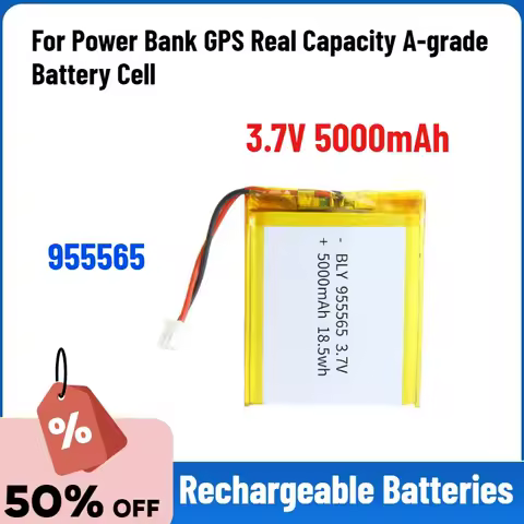 New 3.7V 5000mAh 955565 Polymer Lithium Battery Lithium Ion Battery for Power Bank GPS Real Capacity A-grade Battery Cell