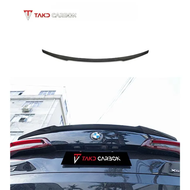 

TAKD Carbon Dry Carbon Fiber Rear Spoiler Wing Universal Trunk Spoiler for Cars for bmws X5 G05 2022-UP