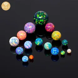 Free Shipping 2mm With Full Hole/Half Hole/Without Hole Synthetic Ball Shape Fire Opal Bead OP01-42