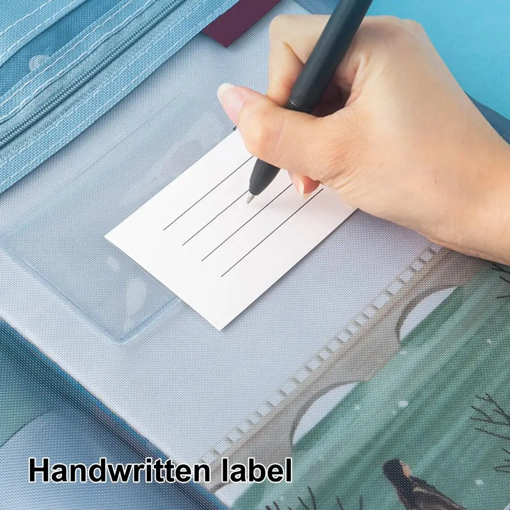 Organizador de archivos de capacidad, bolsa con cremallera de malla de doble capa con asa para suministros escolares de oficina para viajes y transporte