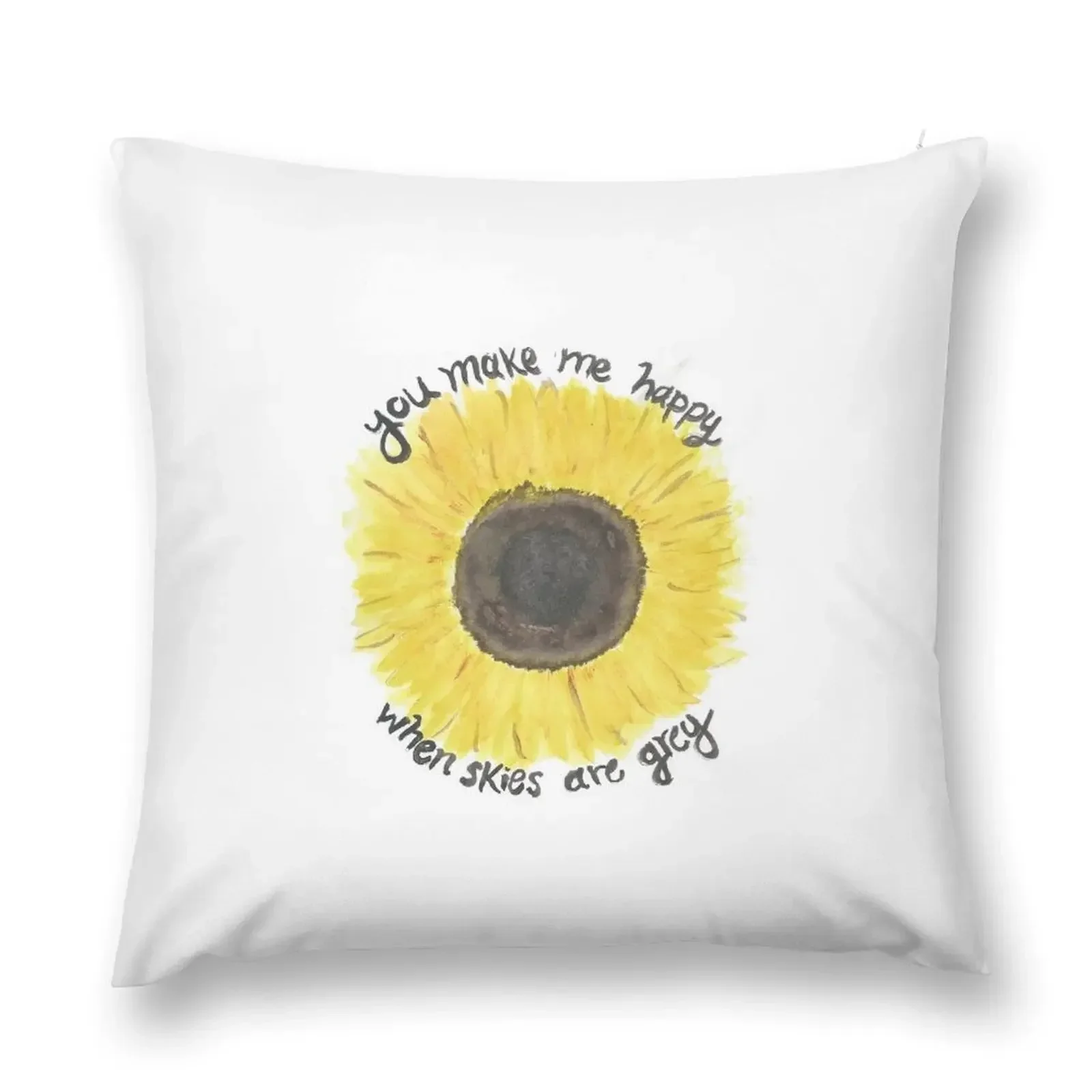 

you make me happy when skies are grey Throw Pillow Christmas Cushion For Home Sitting Cushion Sofa Cushions Cover pillow