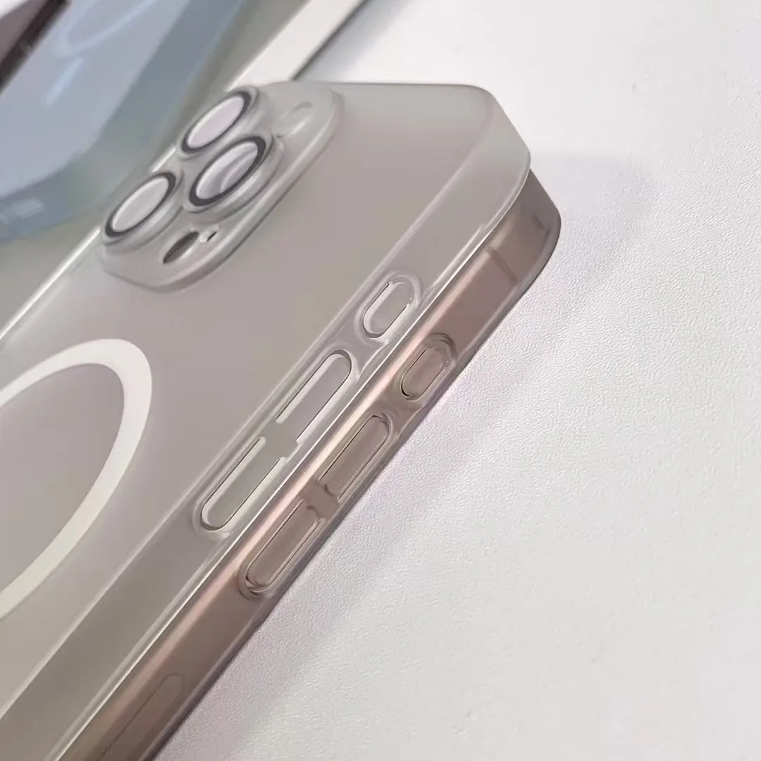 Matte Ultra-Thin for Magsafe Magnetic Case For iPhone 16 15 14 13 12 Pro Max Plus Full PC Hard Translucent Wireless Charge Cover